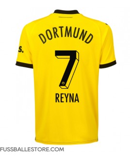 Günstige Borussia Dortmund Giovanni Reyna #7 Heimtrikot 2023-24 Kurzarm